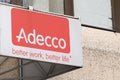 Bordeaux , Aquitaine / France - 11 25 2019 : Adecco sign logo shop building facade Temporary work agency company office store Royalty Free Stock Photo