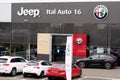 Bordeaux , Aquitaine / France - 10 27 2019 : Alfa Romeo and Jeep car logo sign shop showroom store Italian american brand of