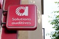 Amplifon logo brand boutique sign text store hearing aid shop facade medic