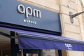 APM Monaco logo and sign front of store fashion jewelry shop company