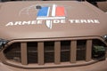 armee de terre French Army text and sign logo in military ford car ground forces in