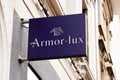 Bordeaux , Aquitaine / France - 02 21 2020 : Armor Lux sign logo brand on shop boutique fashion store concept marine sea ocean