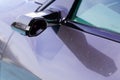 Audi E-tron Quattro Full Electric car SUV detail modern rear view camera mirror