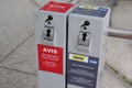 Avis Hertz thrifty rental key return car drop box in station return rent vehicle Royalty Free Stock Photo