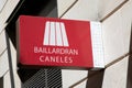 Baillardran caneles brand logo and text sign wall facade local french burgundy pastry