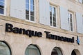 Banque tarneaud text sign and logo star blue office French bank agency