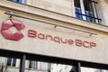 Bcp Banque de Commerce et de Placements text sign and brand logo front of portuguese