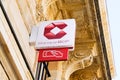 Bcp Banque de Commerce et de Placements text sign and brand logo front of portuguese