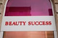 Bordeaux , Aquitaine / France - 02 20 2020 : Beauty Success logo on store building shop window sign