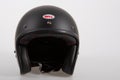 Bell us basic open face motorcycle helmet classical black vintage for retro motorbike