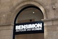 bensimon sign text and logo brand on wall facade entrance on fashion clothes