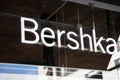 Bershka logo brand boutique and sign text front of store fashion facade clothes shop