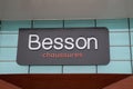 Besson chaussures sign logo and text brand facade front store shoes fashion shop low