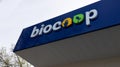 Biocoop logo sign and brand text of bio store market