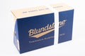 Blundstone Tasmania Australia logo and sign brand on new closed shoes box from New