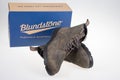 Blundstone 1930 Tasmania Australia logo and sign brand on shoes box shoelace from New