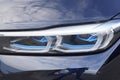 Bordeaux , Aquitaine / France - 02 01 2020 : BMW serie 7 X7 front led light headlight blue head new car modern