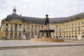 Bordeaux Place de la Bourse famous square with fountain in Bordeaux city center