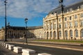 Bordeaux Place de la Bourse with quay street famous square with fountain in Bordeaux