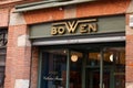 Bowen Manfield logo sign and brand text on French shop chain for woman fashion store