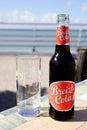 Breizh cola britain french soda soft drink bottle with sign and logo on glass