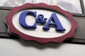 C&A logo sign and logo text on shop brand chain fashion with Dutch origin