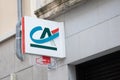 ca credit agricole logo brand and text sign facade french bank signage office