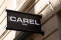 carel paris 1952 logo brand and text on shop Shoes and bags designed in Paris facade