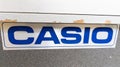 Casio logo brand and text sign in watches shop of Japanese multinational electronic