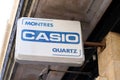 Casio logo and sign of watches shop of Japanese multinational consumer electronic