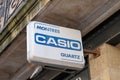 Casio montres logo brand and text sign of watches shop of Japanese multinational