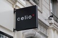 celio sign text and logo brand on wall facade entrance on fashion clothes