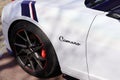 Chevrolet camaro logo sign and brand text on side white sport modern new car