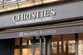 Christie``s International Real Estate sign store logo on boutique maxwell Baynes