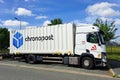 Chronopost brand logo delivery truck renault sign text for post french transport