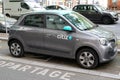 Citiz text brand and logo sign on renault twingo rent car shared concept in city street Royalty Free Stock Photo