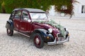 Citroen 2CV wedding day on retro vintage french historical car ancient Royalty Free Stock Photo