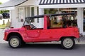 Citroen Mehari car red old vintage beach convertible vehicle