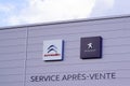 Bordeaux , Aquitaine / France - 11 12 2019 : Citroen Peugeot car sign logo store dealership automobiles psa group shop Royalty Free Stock Photo