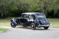 citroen traction rear ancient vehicle view of retro vintage car Royalty Free Stock Photo