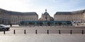 Bordeaux , Aquitaine / France - 10 30 2019 : Bordeaux city tram front Place de la bourse Royalty Free Stock Photo