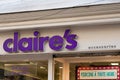 Claire`s store brand and text sign logo of Claires shop accessories jewelry fashion
