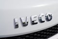 Bordeaux , Aquitaine / France - 09 23 2019 : Closeup of Iveco logo sign on front truck white