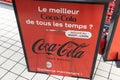 Coca-Cola sign logo and brand text sugar free panel store advertising