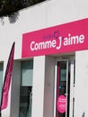 comme j`aime studio shop text sign and logo brand store help to acquire healthy