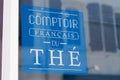 Comptoir francais du the logo brand and text sign French tea counter on facade Store