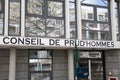 conseil de prud\'hommes french text sign on building office facade wall means in franc