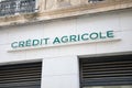 credit agricole ca text brand and logo sign wall facade bank french agricultural