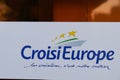 CroisiEurope logo and sign text of Brand name of boat cruising the rivers of Europe Royalty Free Stock Photo