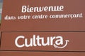 Cultura text logo and brand wall sign of french shop painting creative and cultural